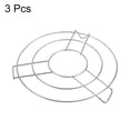 thumbnail image 3 of Uxcell 3pcs Round Cooking Rack 8.7" Dia Stainless Steel 1.2" Tall for Cooking, Silver, 3 of 6