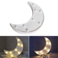 thumbnail image 2 of Letrero de marquesina con forma de media luna y 8 LED, luz nocturna a pilas, ideal para decoración de Navidad, hogar, boda, fiesta (blanco), 2 of 8