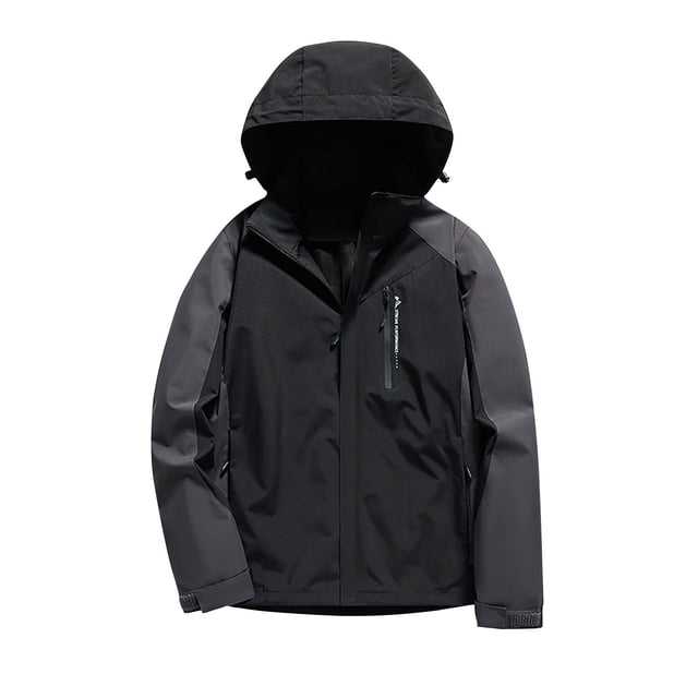 DecSea Veste Légère Coquille Souple pour Hommes Doublée en Polaire à Capuche Résistante à l'Eau Coupe-Vent pour Randonnée d'Hiver
