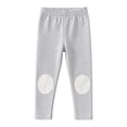 thumbnail image 2 of ATORRE Toddler Baby Girls Leggings Cute Striped Kneepad Design Unisex Baby Tights Pants Moisture Wicking Elastic Waist Full Length Leggings Pants Gray 3-4 Years, 2 of 8