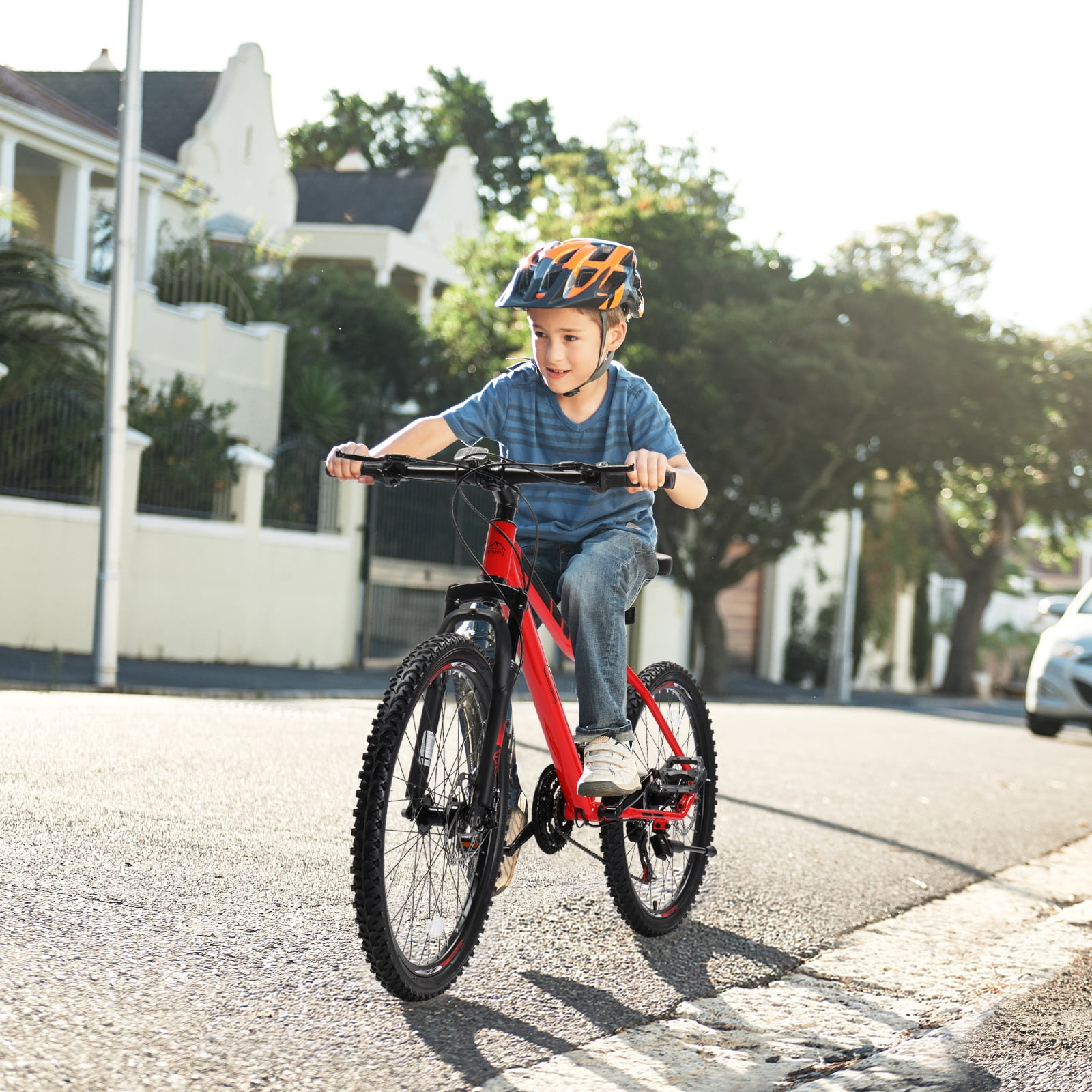 Ktaxon 24" Mountain Bike 21 Speed Red