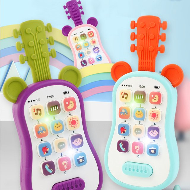 Sentmoon Jouets d'Extérieur pour Enfants de 4 à 8 Ans Jouets de Bas pour Enfants Garçons 1-3 Ans Simulation Cellulaire Jouets Musicaux Éducation Précoce Conteneur Éducatif