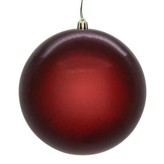 Vickerman N592519DPVL 10 in. Wine Pearl Seamless Ball UV Drilled Ornament