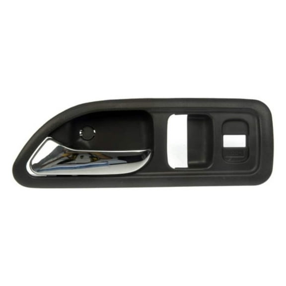 KarParts360 For Honda Accord 1994 1995 1996 1997 Interior Door Handle Driver Side | Front | Gray Housing | Plastic | Chrome Lever Finish | Lockable | Irregular Shape | 1.6 Inches Thickness
