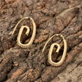 thumbnail image 3 of Yellow Gold Plated Micro Pave Paper Clip, CZ Cubic Zirconia Ear Threader Earring, Giorgio Bergamo Gold, 3 of 5