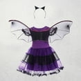 thumbnail image 5 of Disfraz de bruja y vampiro para Halloween 2024 para niñas pequeñas, vestidos de princesa para cosplay, ropa de fiesta de carnaval con diadema, 5 of 5