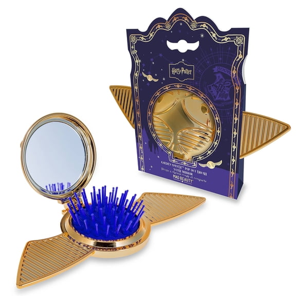 Mad Beauty Harry Potter Pop Up Hair Brush, Gold