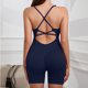 thumbnail image 5 of Ropa de Verano de Mujer Monos Sólidos Pantalones Cortos Deportivos Body Shaper Poliéster Longitud Regular Estilo Sexy, 5 of 5