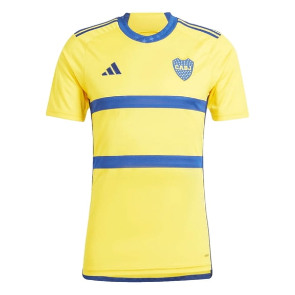 adidas Men's Soccer Boca Juniors 23/24 Away Jersey - 100% Recycled Polyester, Xeneize on Back Collar (Small)