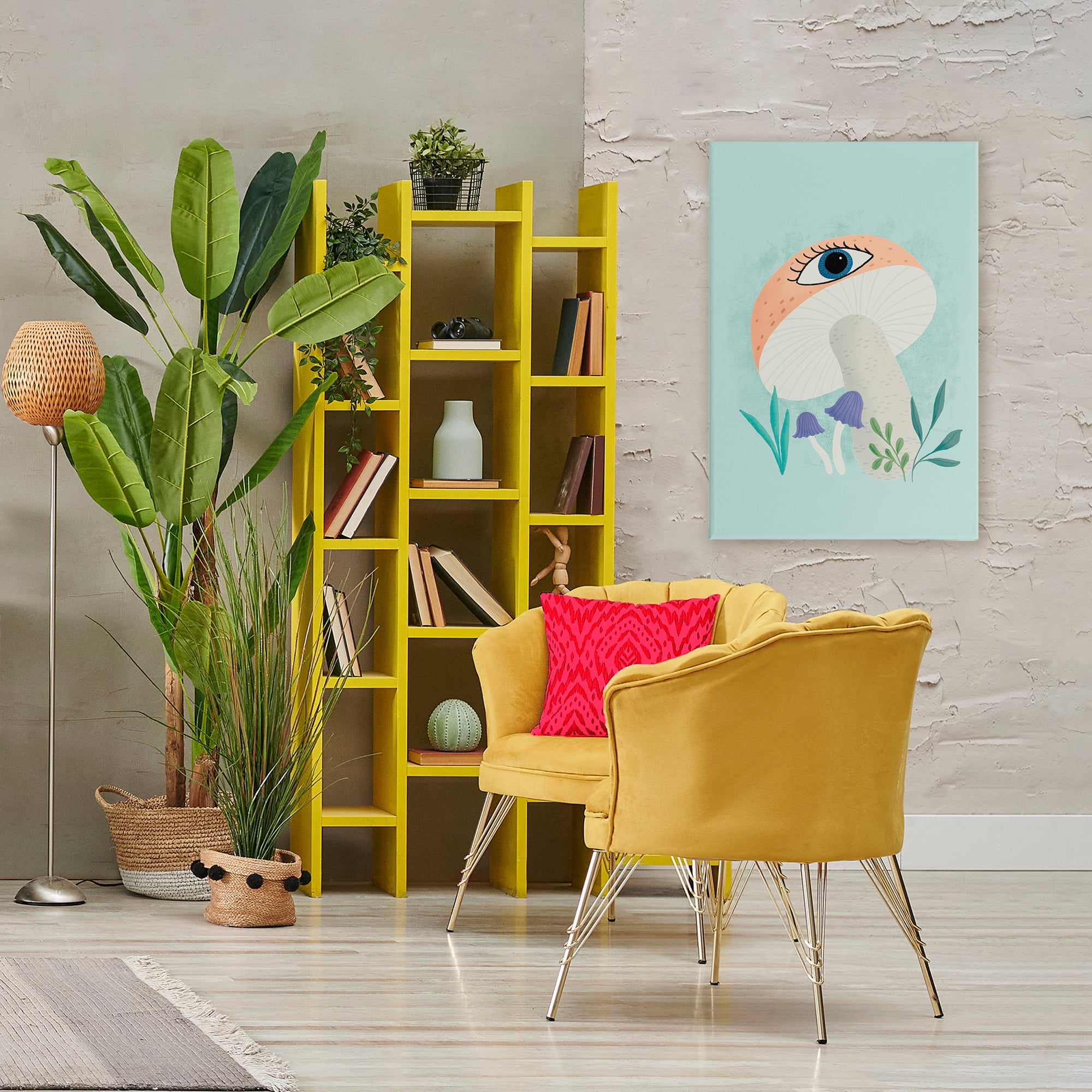 Stupell Industries Mushroom with Mystical Eye Canvas Wall Art, design by Metka Hiti