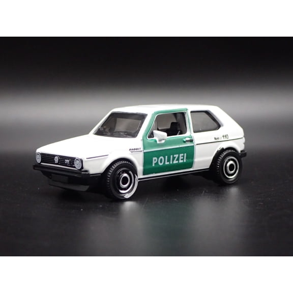 Open Box 1976 76 VW VOLKSWAGEN GOLF MK1 POLIZEI 1:64 SCALE DIORAMA DIECAST MODEL CAR