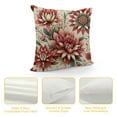 thumbnail image 4 of Awypu  Lily Leaf Ginkgo Biloba Flower Farmhouse Sofa Pillowcase Coral Geometric Flower Throw Pillow Cover White Asian Scenic Chinoiserie Pillowcases with Zipper for Living Room 24x24in, 4 of 5