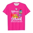 thumbnail image 4 of Girl Shirts Kids School Season Back To School Season Printed Polyester Short Sleeve Tops Girls' Tops, Tees Hot Pink, 4 of 4