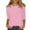328# Pink, variant on DENGDENG Womens 3/4 Sleeve Tops Plus Size 3X Cotton Boat Neck Casual T Shirts Cute Elbow Sleeve Summer Shirts Work Three Quarter Length Tunic Tops Fashion 2025 Dressy Pullover Top White L