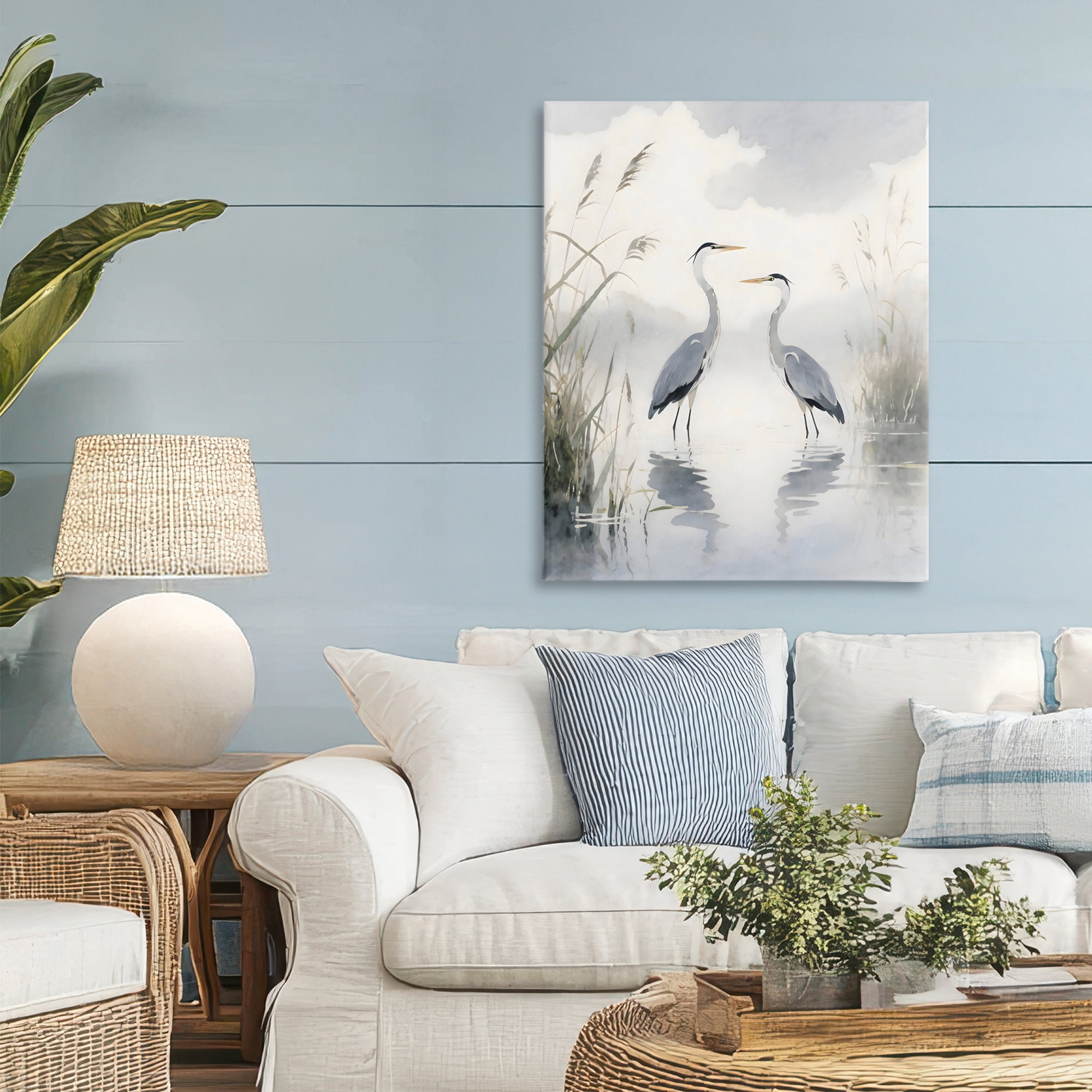 Stupell Industries Serene Wetlands Heron Reflections Canvas Wall Art, design by Creative Studio