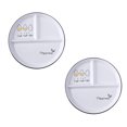 thumbnail image 4 of MasteelfCA 2pcs 3-Grid Plates Diet Dining Plates Luncheon Plates for Home (Random Style), 4 of 7