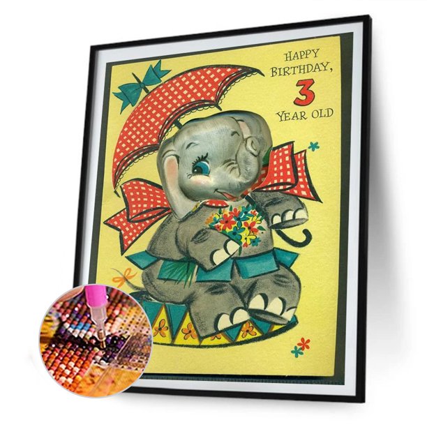 Cuadros Decorativos 5D DIY Diamante Pintura Elefante Full Round Drill Art Picture Rhinestone Decor Tmvgtek embutido en tela