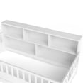 thumbnail image 3 of Miniyam Twin Size Wood Floor Bed with Guardrails, Storage & Bookshelf – Safe, Durable Design for Kids' Bedroom, White, 3 of 7