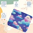 thumbnail image 3 of Alfombrilla de ratón con diseño de nubes rosas alegres y base de goma antideslizante, cuadrada, protector para portátil, almohadillas de escritura, alfombrilla de ratón para juegos de, 3 of 7