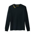 thumbnail image 2 of Daxton Premium Pittsburgh Men Long Sleeves T Shirt Ultra Soft Medium Weight Cotton, Black Tee Gold Letters Small, 2 of 3