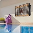 thumbnail image 6 of Outdoor TV Cover 48 to 50 Inches, Retro Texas Star Sunflower Black White Buffalo Plaid Rustic Wood Grain Waterproof TV Cover with Remote Control Pocket, Flat Screen TV Cover Protector for Outside TV, 6 of 6