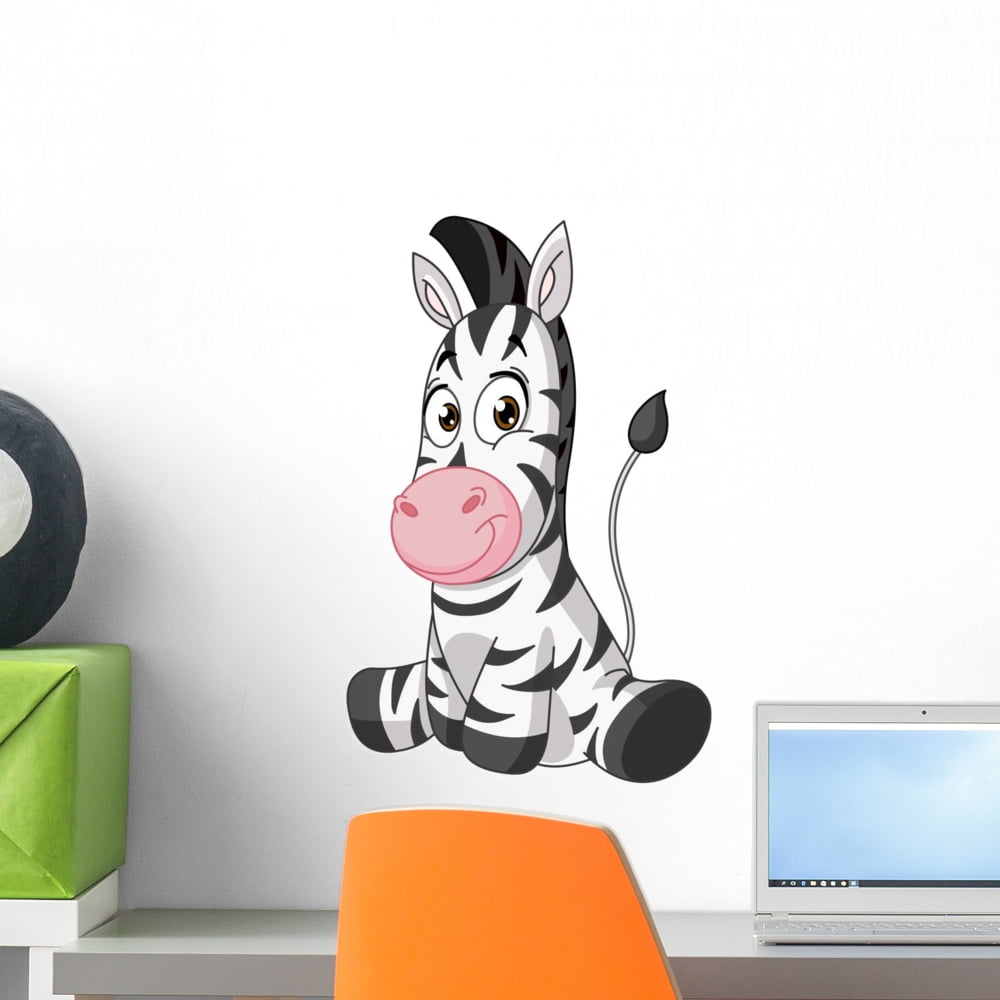 Baby Zebra Wall Decal Sticker by Wallmonkeys Vinyl Peel and Stick ...