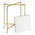 thumbnail image 4 of Kate and Laurel Celia Table d'Appoint Carrée Moderne, 14 x 14 x 26, Blanc et Or, Table Pliante en Métal pour Rangement et Exposition, 4 of 7