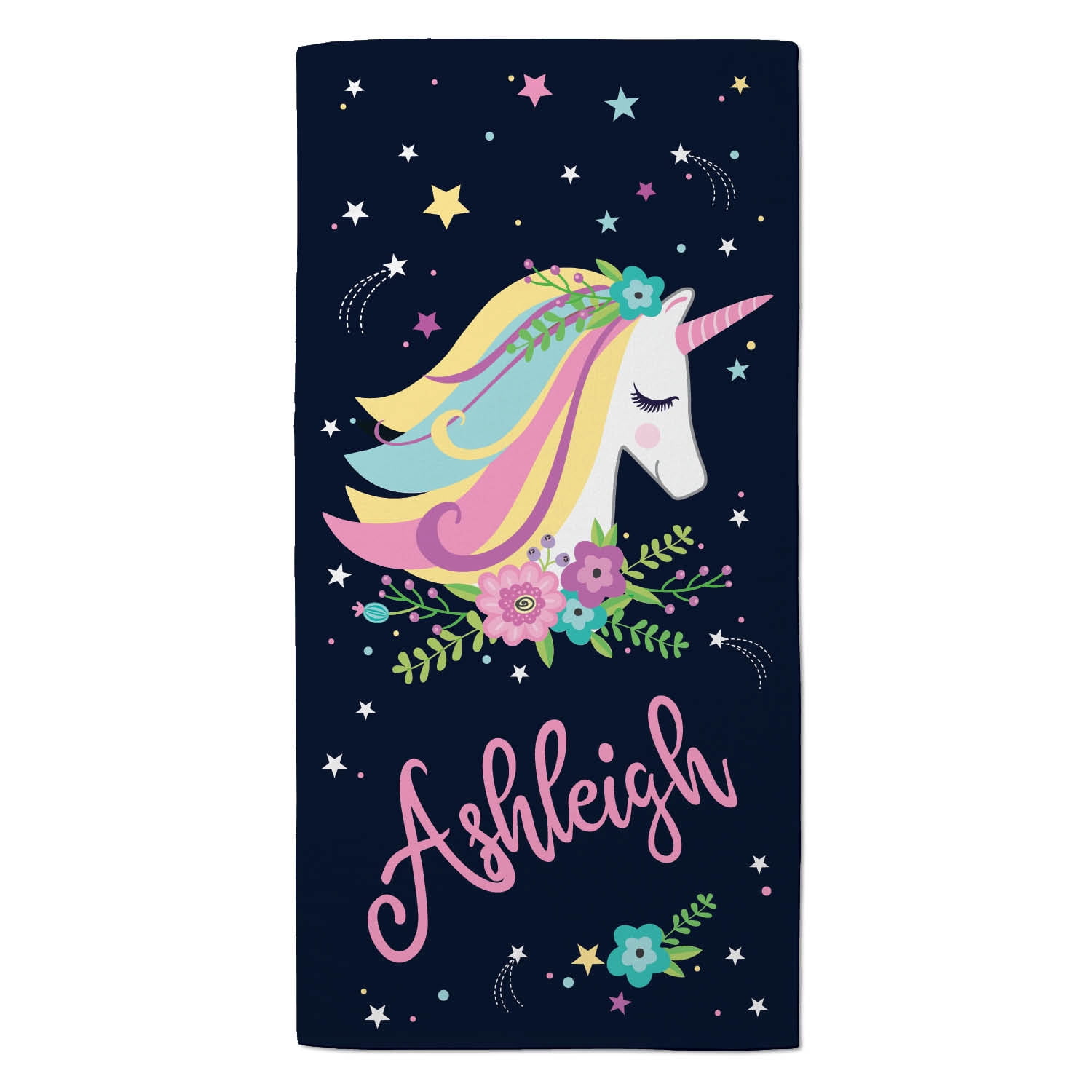 Starry Unicorn Plush Beach Towel