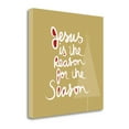 thumbnail image 2 of Tangletown Fine Art 'Jesus is the Reason' by Linda Woods Textual Art on Wrapped Canvas in Gold, 2 of 3