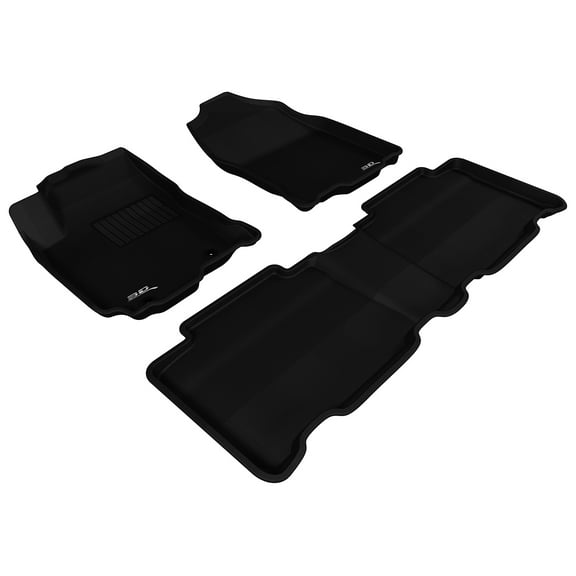 3D MAXpider Custom Fit Kagu Floor Mat (Black) Compatible with Toyota RAV4 2013-2018 - R1 R2