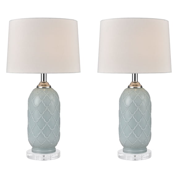 Elk Home La Joliette 24-inch High 2-Light Table Lamp in Pale Blue - Set of 2