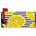 thumbnail image 5 of Coolnut Mailbox Covers, Magnetic Standard Size Fresh Lemons On Stripes Seasonal Mail Wraps for Home Outdoor Decor, 20.7"x18.03", 5 of 5