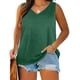 thumbnail image 1 of Craaazy Women's Relaxed Fit Plus Size V Neck Tank Top, Solid Color Sleeveless Loose Top, Comfy Casual Cami for Summer Gifts, 1 of 8