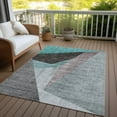thumbnail image 6 of Addison Rugs Chantille Indoor/Outdoor Transitional Art Deco Teal Washable Rectangle Rug, 3' x 5', 6 of 6