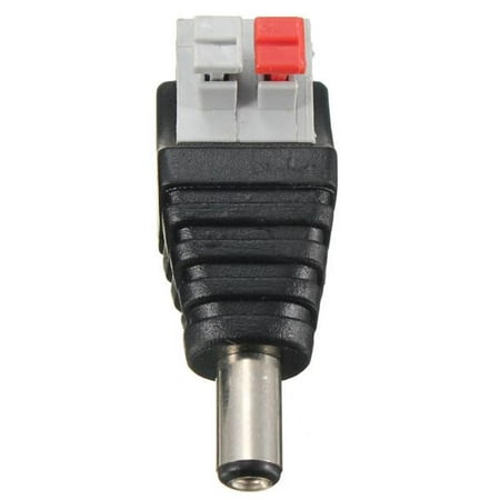 LUSTREON DC Power Male Female 5.5*2.1mm Connector Adapter Plug Cable Pressed for LED Strips
