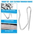 thumbnail image 4 of Stylish Curtain Hooks, Metal Curtain Hooks for Curtain Fabric Fixation, Clear Storage Box Provided, Silver Color Stainless Steel Hooks (58PCS), 4 of 6