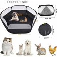 thumbnail image 2 of Parque infantil portátil para animales pequeños, parque infantil para gatitos, jaula para mascotas transpirable, transparente y ventilada, valla de ejercicio plegable para patio, 2 of 5