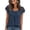 Navy #055, variant on Womens Lace Tops Pleated Short Sleeve Shirts Summer Business Casual Dressy Blouses Mint Green M