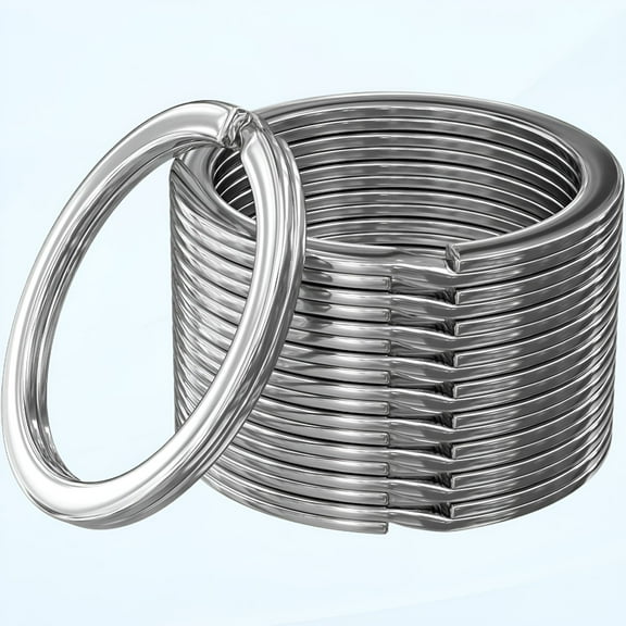 TALENO Heavy Duty Split Key Rings Bulk, Large Metal Keychain Rings for Car Home, Dog Tag Lanyards, School Office DIY