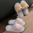thumbnail image 5 of Otqutp Baby Solid Color Slippers Children Slippers Children Linen Slippers Indoor Home Cotton and Linen Soft Sole Slippers House Shoes Bedroom Slipper(Yellow,4-4.5 Years), 5 of 5