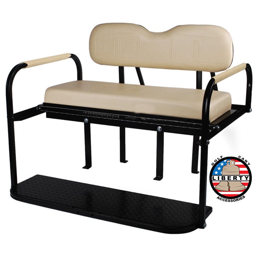 Buff Club Car DS (1982UP) Golf Cart 'Liberty' Rear Flip Seat Kit Cargo