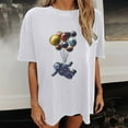 thumbnail image 6 of Fesfesfes Short Sleeve Tops for Womens Loose Dropped Shoulder Tshirt Printing Tops Vintage Pullover Tunic Tops Under $10, 6 of 9