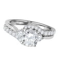 thumbnail image 3 of Mauli Jewels Diamond Engagement Ring for Women, 14K Solid White Gold Ring, 1 Carat Halo, 3 of 6