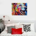 thumbnail image 5 of Acheng Abstract Grizzly Bear Canvas Wall Art Home &amp; Cabin Decor | Unique, Modern, Colorful Grizzly Brown Bear Canvas Picture Wall Art Decor For Home, Cabin, Nursery, Kids Room, Play Room,  16x12in, 5 of 6