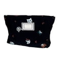 thumbnail image 2 of Canvas Makeup Bag Toiletry Pouch Canvas Portable Cat Embroidery Zipper Closure Canvas Toiletry Pouch for Travel, 2 of 8