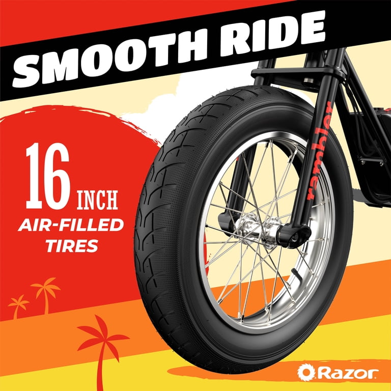 Razor, Seated Electric Scooter, 16, Retro Style Minibike for