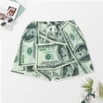 thumbnail image 3 of PRIYAL Money Background Silk Women Pajama Set Short Sleeve Comfy Pjs Sets 2 Piece Lounge Set, 3 of 6