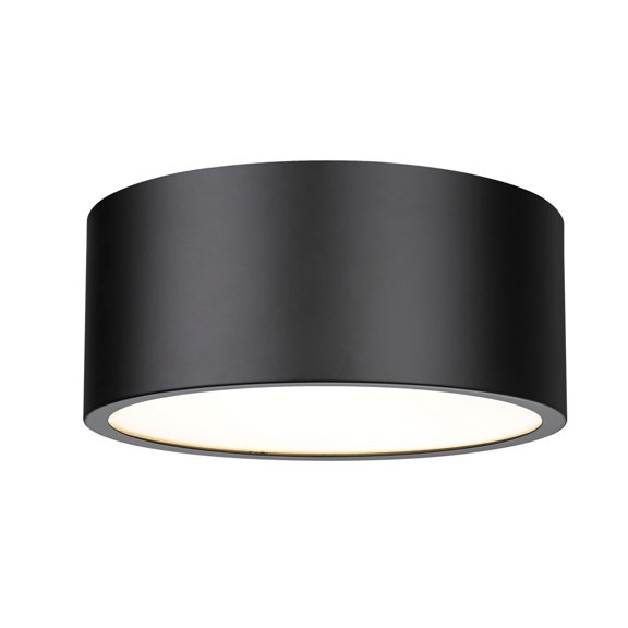2302F2-MB-Z-Lite-Harley - 2 Light Flush Mount-Matte Black Finish-Matte Black Shade Color