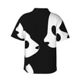 thumbnail image 4 of Cute Panda Black And White Men's 3d Print Casual Button Down Shirts, Novelty Hawaiian Short Sleeves M, 4 of 8