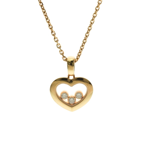 Pre-Owned Chopard Happy Diamonds Necklace 79A611 Pink Gold (18K) Diamond Men,Women Fashion...